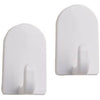 Miniature Hooks, Self-Adhesive, Plastic, White, 6-Pk.