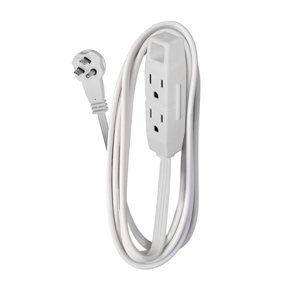 Woods® Household 3-Outlet Extension Cords (8-Ft, White)