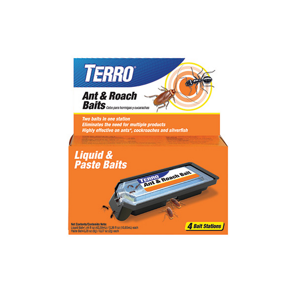 TERRO ANT & ROACH LIQUID & PASTE BAITS 4 PACK (0.31 lbs)