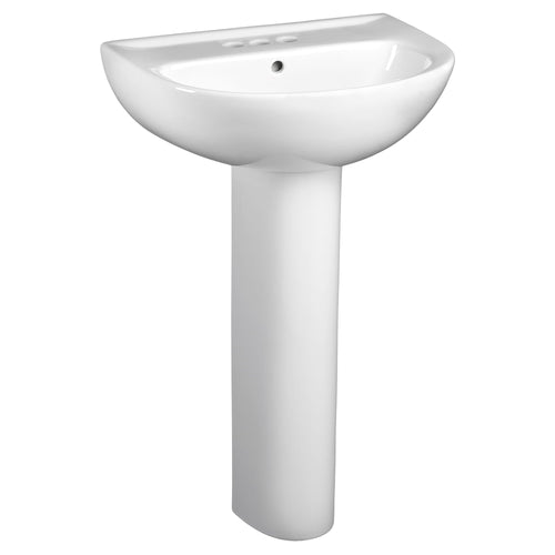 American Standard 24-Inch Evolution® 4-Inch Centerset Pedestal Sink Top and Leg Combination, White (24, White)