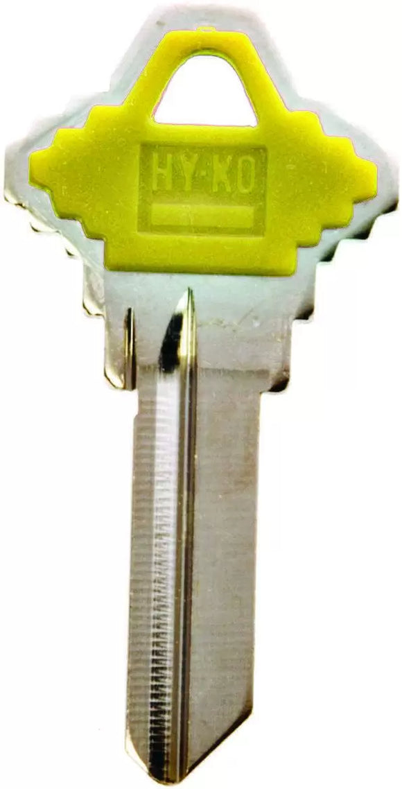 HyKo Key Blank - Schlage Sc1Py Plastic Head (Yellow) (Yellow)