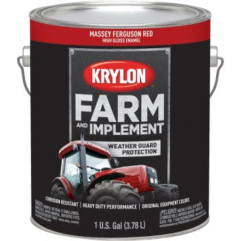 Krylon K01968000 Farm & Equipment Paint, 1968 Massey Ferguson Red ~ Gal