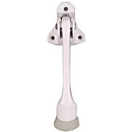 Doorstop, Kick-Down, White, 4-In.