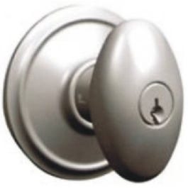 Satin Nickel Siena Egg Knob Design Entry Lockset