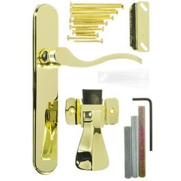 Serenade Storm Door Latch Lever, Polished Brass