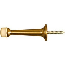 Doorstop, Wall-Mount, Rigid, Polished Brass