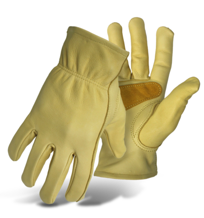 Boss Grain Cowhide Leather Driver With Palm Patch Gloves (2X-Large)