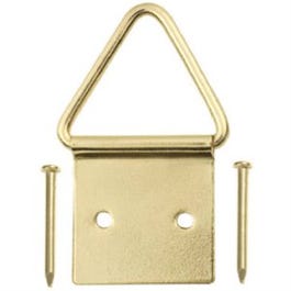 Picture Hangers, Brass-Plated Ring, Large, 2-Pc.