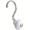 York 12-Piece White/Chrome Shower Hooks