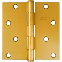 4 x 4-In. Dull Brass Residential Door Hinge