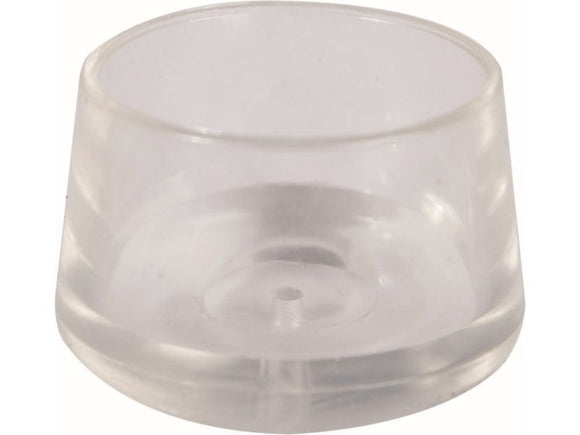 Shepherd Hardware Leg Tips 3/4-Inch Inside Diameter Rubber Chair Leg Caps, 24 Pack, Clear