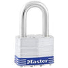 2-In. Keyed Laminated Steel Padlock, 4-Pins, 1.5-In. Long Shackle