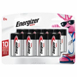 MAX Alkaline Batteries, D, 8-Pk.