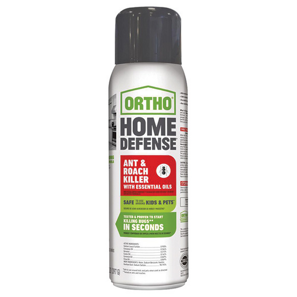 ORTHO HOME DEFENSE ANT & ROACH KILLER WITH ESSENTIAL OILS (14 oz)