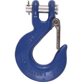 Clevis Slip Hook With Latch, Blue, 5/16-In.