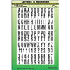 Address Number & Letter Set, Black Vinyl, Adhesive, 1-In.