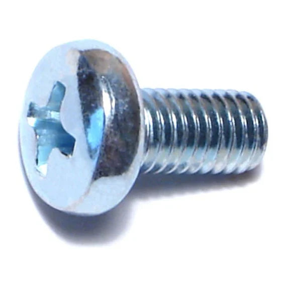 Monster Fastener Zinc Plated Class 4.8 Steel Coarse Thread Phillips Pan Head Machine Screws (5mm-0.8 x 10mm (25 PCS))