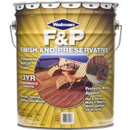 Premium Wood Finish & Preservative, Natural Tone, 5-Gallons