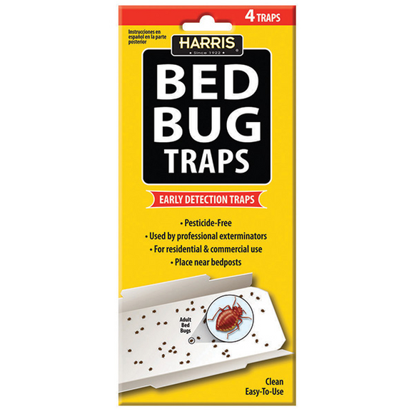 HARRIS BED BUG DETECTION TRAPS 4 PACK (0.167 lbs)