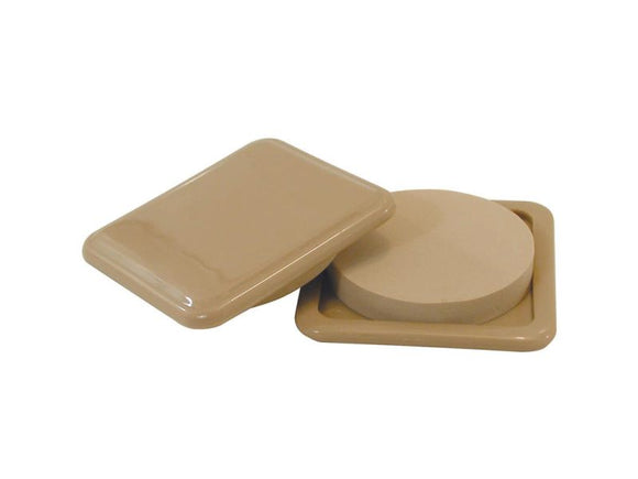 Shepherd Hardware 3-Inch Reusable, Slide Glide Furniture Mover Pads, Beige, 4-Pack