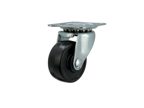 Shepherd Hardware 1-1/2-Inch Swivel Plate Soft Rubber Caster, 40-lb Load Capacity (1-1/2