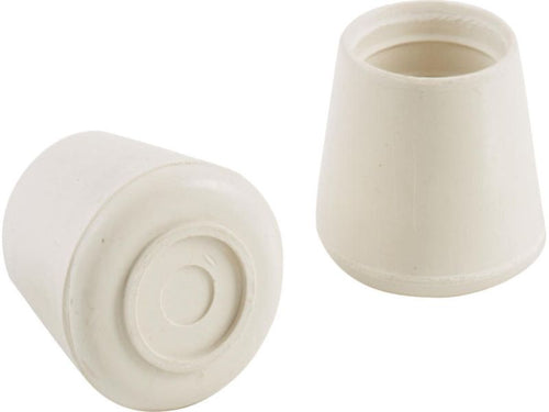 Shepherd Hardware Leg Tips 5/8-Inch Inside Diameter Rubber Chair Leg Caps, 24 Pack, White