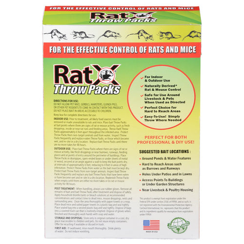 EcoClear RatX® Throw Packs (Box of 6 packs)