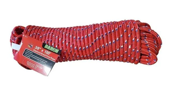 Baron Braided Polypropylene Rope Assorted (3/8