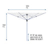 Honey-Can-Do Outdoor Umbrella Drying Rack Aluminum