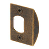 Prime Line 2-Pack Antique Brass Finish Standard Deadlatch Door Strike Plate 2-1/4 In L, 1-7/16 In W (2-1/4 x 1-7/16)