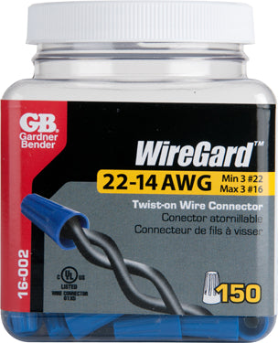 22-14AWG WIRE CONN BLUE 150/JAR