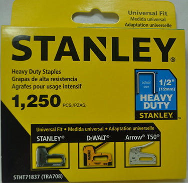 STANLEY STAPLE  1/2 IN 1250 PC