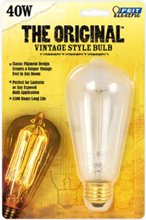 40 WATT CLEA R VINTAGE BULB