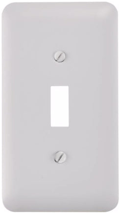 WHT STEEL TOGGLE SWITCH PLATE