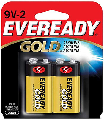 BATTERY EVEREADY GOLD 9V 2 PACK