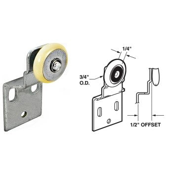 PrimeLine/SlideCo N6517 Backside By-Pass Door Roller, Top Hung