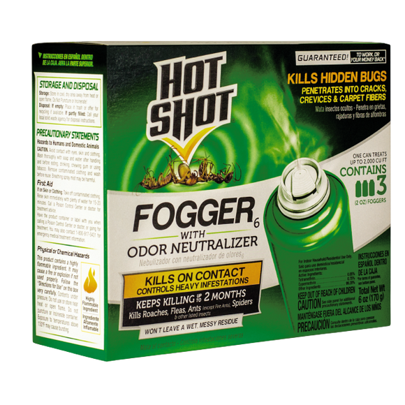 HOT-SHOT FOGGER6 WITH ODOR NEUTRALIZER (3, 2-oz cans)