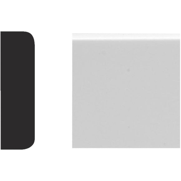 Royal 1/4 In. x 3/4 In. x 8 Ft. White PVC Screen Molding