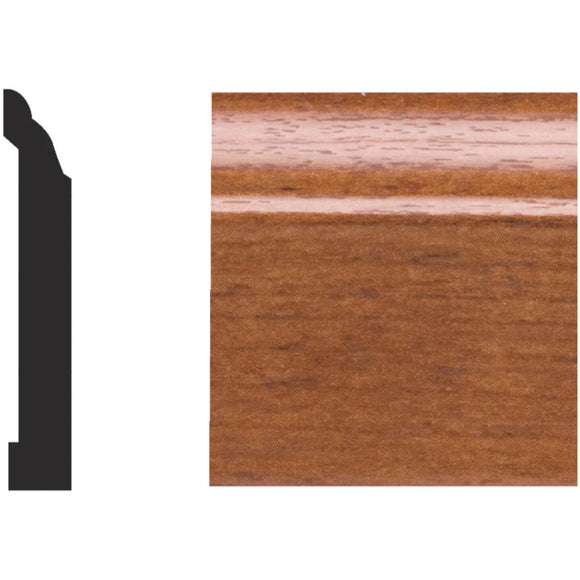 Royal 9/16 In. W. x 3-1/4 In. H. x 8 Ft. L. Gunstock PVC Interior Colonial Base Molding