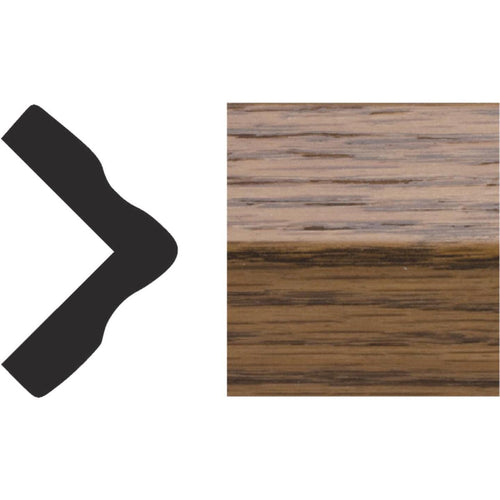 Royal 1 In. x 1 In. x 8 Ft. Highland Oak PVC Interior Outside Corner Molding