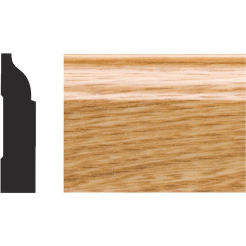 Royal 3/8 In. W. x 1-1/4 In. H. x 7 Ft. L. Imperial Oak PVC Interior Colonial Stop Molding
