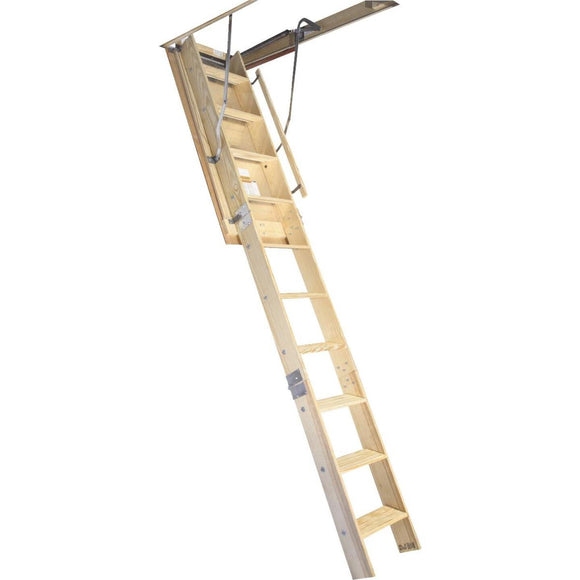 Louisville Champion 7 Ft. to 8 Ft. 9 In. 22-1/2 In. x 54 In. Wood Attic Stairs, 300 Lb. Load