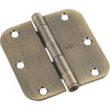 3-1/2 In. x 5/8 In. Radius Antique Brass Door Hinge (3-Pack)