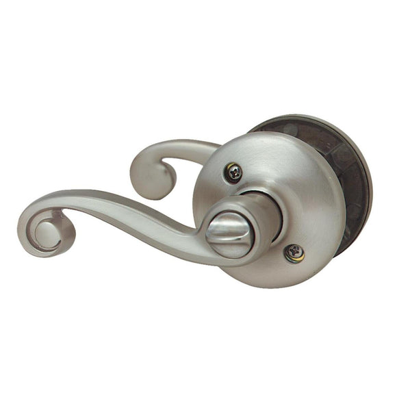 Kwikset Signature Series Satin Nickel Lido Privacy Door Lever