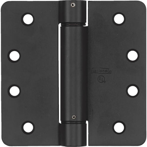 National 4 In. Oil Rubbed Bronze 5/8 In. Radius Spring Door Hinge