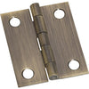 National 1-1/4 In. x 1-1/2 In. Antique Brass Hinge (2-Pack)