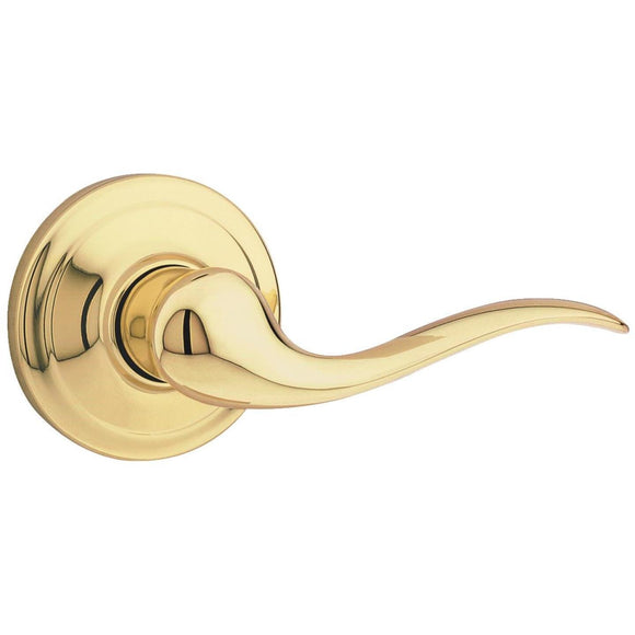 Kwikset Signature Series Polished Brass Right-Hand Tustin Dummy Door Lever