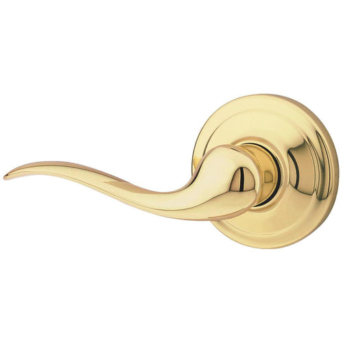 Kwikset Signature Series Polished Brass Left-Hand Tustin Dummy Door Lever