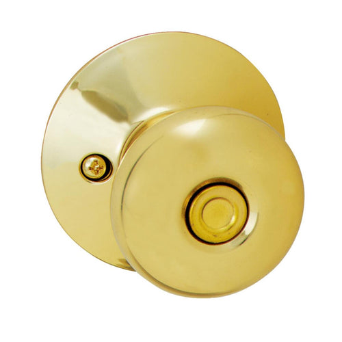 Schlage Plymouth Bright Brass Bed & Bath Door Knob