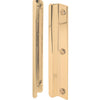 Defender Security 7 In. Polished Brass Entry Door Latch Shield